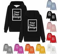 Sudadera con capucha personalizada con tu propio diseño - Sudadera con capucha personalizada para hombres y mujeres - Sudadera con capucha personalizada con imagen y texto - Regalos de pareja para él