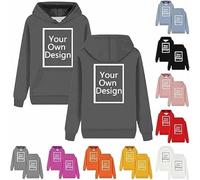 Sudadera con capucha personalizada para hombre y mujer, cualquier imagen de texto, foto, sudadera con capucha personalizada para parejas, regalos para él y ella, S-3XL, Varios colores disponibles