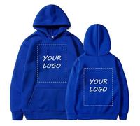 Sudadera con Capucha Personalizada para Pareja - Agregue Su Propia Foto/Texto/diseño De Logotipo Jersey DIY Blue,3XL