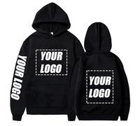 Sudadera con Capucha Personalizada para Pareja - Agregue Su Propia Foto/Texto/diseño De Logotipo Jersey DIY Black,4XL