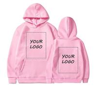 Sudadera con Capucha Personalizada para Pareja - Agregue Su Propia Foto/Texto/diseño De Logotipo Jersey DIY Pink,XXL