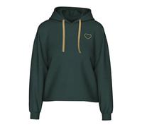 PIECES Sudadera con Capucha para Mujer Pcchilli LS Heart Noos BC, Pepper Green/Detail:Tone in Tono Lurex Heart and String, S