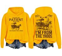Sudadera con capucha «Please Be Patient With Me I'm From The 1900S», amarillo, M
