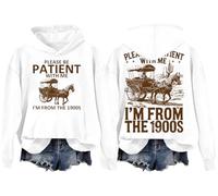 Sudadera con capucha «Please Be Patient With Me I'm From The 1900S», blanco, XXL