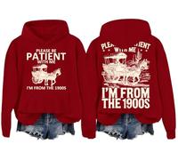 Sudadera con capucha «Please Be Patient With Me I'm From The 1900S», Burdeos, M