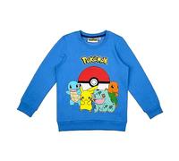 Sudadera con capucha Pokémon para niños y niñas, diseño Pikachu, azul, 134