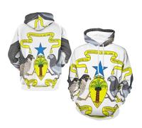 Sudadera con Capucha Pullover Estampado República De Santo Tomé Y Príncipe Escudo Nacional Unisex Jersey Deportivo Jumper Estilo Clásico Ajuste Holgado Múltiples Tallas Disponible Práctica Y Versátil