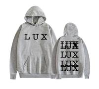 Sudadera con Capucha Rosalia-Lux Album, Sudadera Unisex De Estilo Hip Hop Urbano, Prenda Informal (Grey,M)