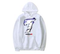 Sudadera con capucha Scream 7 Movie Ghostface - Sudadera unisex de terror de manga larga con gráfico aterrador para fanáticos, blanco, XXS