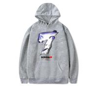 Sudadera con capucha Scream 7 Movie Ghostface - Sudadera unisex de terror de manga larga con gráfico aterrador para fanáticos, gris, XL