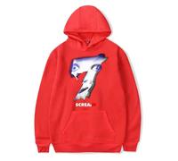 Sudadera con capucha Scream 7 Movie Ghostface - Sudadera unisex de terror de manga larga con gráfico aterrador para fanáticos, rosso, XXS