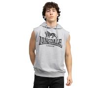 Sudadera con Capucha sin Mangas para Hombre de Lonsdale, Corte Regular, BIGNOR, Gris Jaspeado/Negro, Talla S
