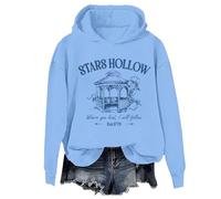 Sudadera con capucha Stars Hollow Where You Lead I Will Follow - Sudadera unisex, azul celeste, 3XL