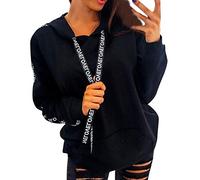 Sudadera con Capucha Sudadera de Empalme, Tamaño Extra Grande para Mujer Sudadera de Manga Larga Sudadera con Capucha Tops Camisa Absolute La Cinta riou