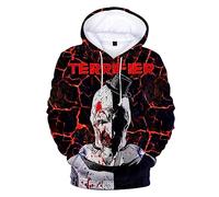 Sudadera con capucha Terrifier 2, sudadera con estampado de personaje aterrador, sudadera 3D unisex de Halloween con bolsillo para hombre, mujer y adolescente, 1, L