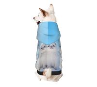 Sudadera con capucha The White Little Dog in The Snow Dog - Ropa de poliéster suave y transpirable para perros pequeños, medianos y grandes
