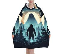 Sudadera con capucha tipo manta con diseño de perro Schnauzer para mujer y hombre, ideal para adultos, de gran tamaño, suave y cálida.