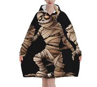 Sudadera con capucha tipo manta con diseño de perro Schnauzer para mujer y hombre, ideal para adultos, de gran tamaño, suave y cálida.