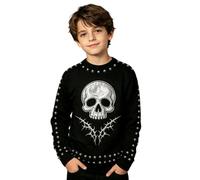 Sudadera con Capucha Town Halloween para niños: cómoda Sudadera de Manga Larga diseñada para Juegos y Eventos escénicos de Temporada para niños. (Black-6, 4-5 Years)