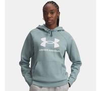 Sudadera con capucha Under Armour Rival Fleece Big Logo para mujer Serpentine / Blanco XS