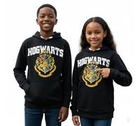 Sudadera con capucha unisex de Harry Potter Hogwarts para niños, tallas de 1 año a 13 años, Negro, 11-13
