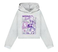 Sudadera con capucha unisex para niños, diseño de dibujos animados, diseño de dibujos animados, color completo, con personajes de manga, gris, 130