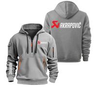 Sudadera Con Capucha Y Cremallera De 1/4 Para Hombre De I.s.l.e Of M.a.n T..t Sudadera Con Capucha Informal De Manga Larga Para Correr Sudadera Con Múltiples Bolsillos Abrigos Para Exterio Huise-1 XL