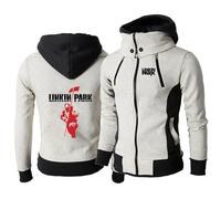 Sudadera con Capucha y Cremallera for Hombre de Linkin Park, Chaqueta Informal con Capucha de Forro Polar, Sudadera cálida(A,M)