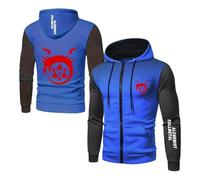 Sudadera con capucha y cremallera hombre Para Fullmet-al Alchemi-st, Corte oversize moderno, Per tempo libero, viaggio e quotidianità, fashion(Blue,3XL)