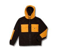 Sudadera con capucha y cremallera para hombre Volcom Yzzolater Lined (negro)
