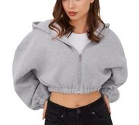 Sudadera con capucha y cremallera para mujer, chaqueta tipo cárdigan, sudadera casual de manga larga, sudadera con capucha The Shining para mujer, gris, L