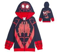 Sudadera con capucha y cremallera para niños, de Spidey and His Amazing Friends, Miles Morales, Ghost Spider o Spidey, Miles Morales Spin, 7-8 años