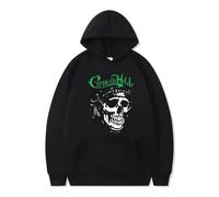 Sudadera con Capucha y Estampado de Esqueleto de Cypress Hill Estilo Hip Hop Unisex de Corte Oversize y Estilo Urbano. Sudadera de Felpa