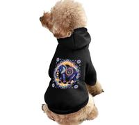 Sudadera con Capucha y Estampado de Flores de Elefante y Mandalas para Perros pequeños y Gatos.