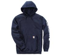 Sudadera Con Capucha Y Logo CARHARTT Sleeve, Nueva Talla XS, Azul Marino