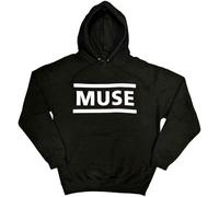 Sudadera con capucha y logotipo de la banda blanca de Muse, unisex, color negro, talla L, Negro, L