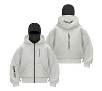 Sudadera con Capucha Y Pasamontañas Cremallera Completa Hombre para A.s.t.o.n M.a.r.ti.n Ropa Calle Prueba Viento Chaqueta Estampada Sudaderas Abrigo-QHS||x_l