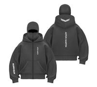 Sudadera con Capucha Y Pasamontañas Cremallera Completa Hombre para A.s.t.o.n M.a.r.ti.n Ropa Calle Prueba Viento Chaqueta Estampada Sudaderas Abrigo-HuiS||m