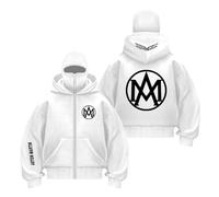 Sudadera con Capucha Y Pasamontañas Cremallera para Hombre A.s.t.o.n M.a.r.ti.n Ropa Abrigo Gráficos Sudaderas Chaqueta Informal Costuras Chándal-BaiS||x_l