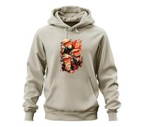 Sudadera con capucha Y2K con diseño de tres monos sabios Urban Japan, naturaleza, L