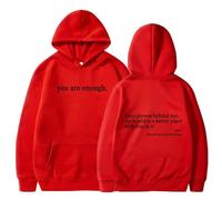 Sudadera con capucha You Are Enough Dear Person Behind Me, sudadera con capucha You Matter, para mujeres y hombres, Rojo1, S