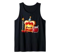 Sudadera con Comida para Celebrar la Fiesta Kawaii Toast Jam Camiseta sin Mangas