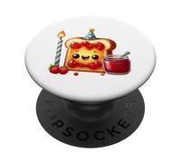 Sudadera con Comida para Celebrar la Fiesta Kawaii Toast Jam PopSockets PopGrip Adhesivo