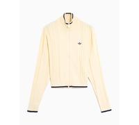 Sudadera con cremallera adidas Originals Cable Knit Firebird para mujer Amarillo M