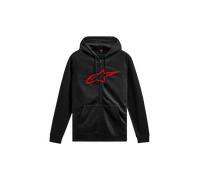 Alpinestars Ageless Zip Hoodie V3 Sudadera, Negro/Rojo, S para Hombre