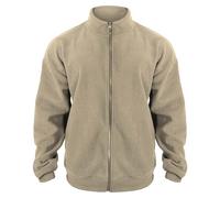 Sudadera con cremallera completa para hombre, sudadera con cuello alto con cremallera, chaqueta deportiva clásica de color sólido, sudadera casual de manga larga para hombre en otoño, beige, M