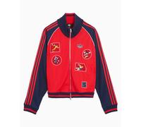 Sudadera con cremallera con parches adidas Originals x Brain Dead x Disney para hombre Rojo M