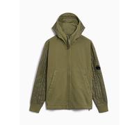 Sudadera con cremallera CP Company Diagonal Raised Fleece para hombre Verde L