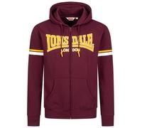 Sudadera con cremallera 'Darfield' Hombre LONSDALE XXXL amarillo / rojo oscuro / blanco