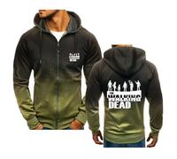Sudadera con Cremallera for Hombre, Chaqueta Deportiva Ajustada de Primavera y otoño for The Walking Dead(C,3XL)
